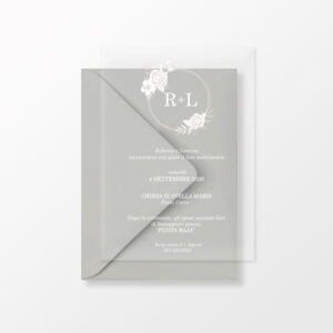 Partecipazione in plexiglass "Gray"