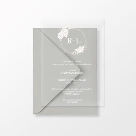 Partecipazione in plexiglass "Gray"