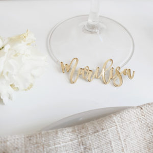 Segnaposto personalizzato nome plexiglass specchiato
