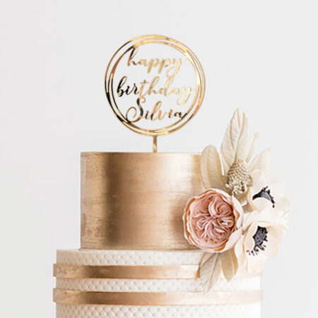 Cake topper geometrico