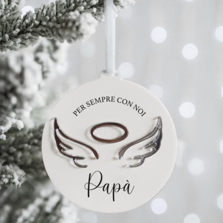 Pallina di Natale "ANGEL" in Plexiglass con Stampa
