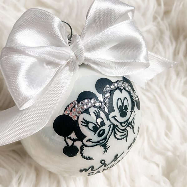 SFERA NATALE IN VETRO COPPIA