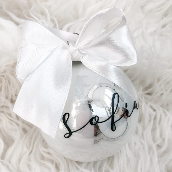 SFERA NATALE IN VETRO NOME