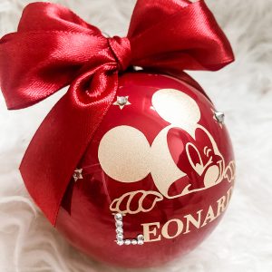 SFERA NATALE IN VETRO MICKEY