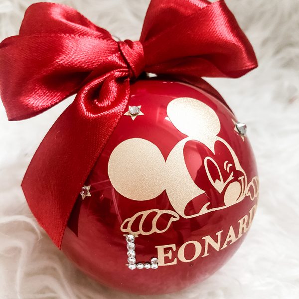 SFERA NATALE IN VETRO MICKEY
