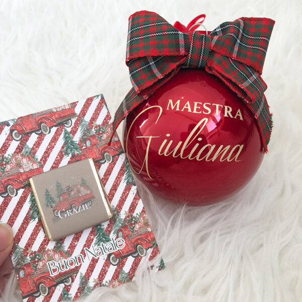 SFERA NATALE IN VETRO MAESTRA