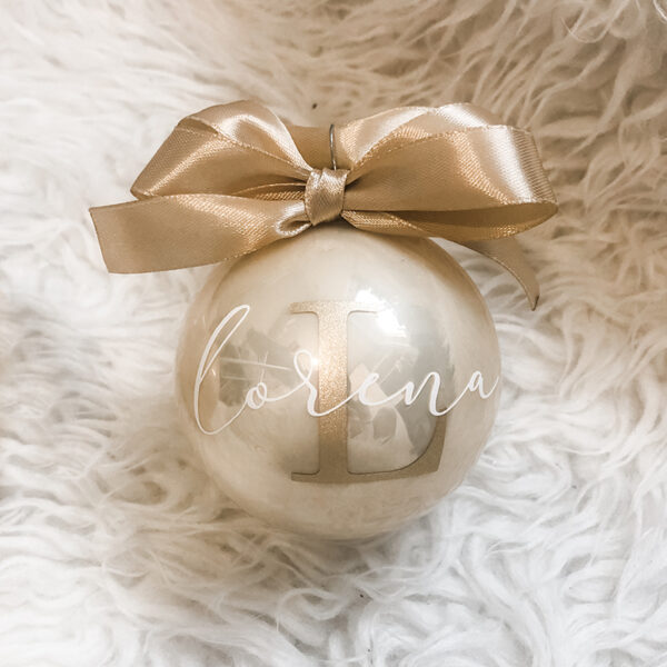 SFERA NATALE IN VETRO NOME