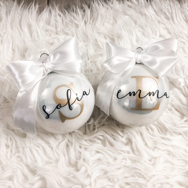 SFERA NATALE IN VETRO NOME
